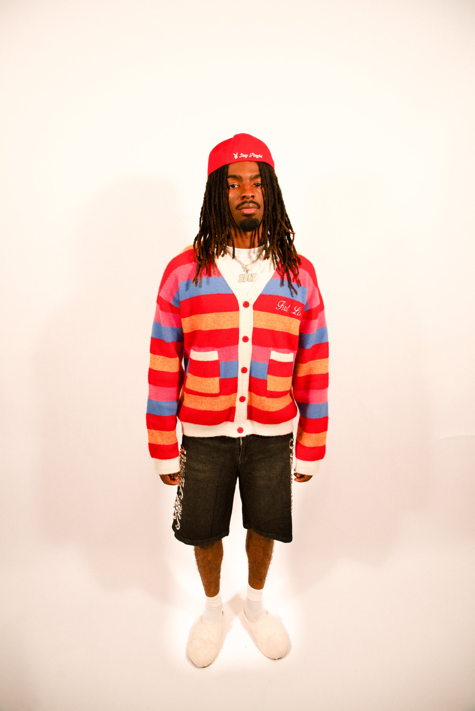 Rainbow God Is Love Mohair Cardigan