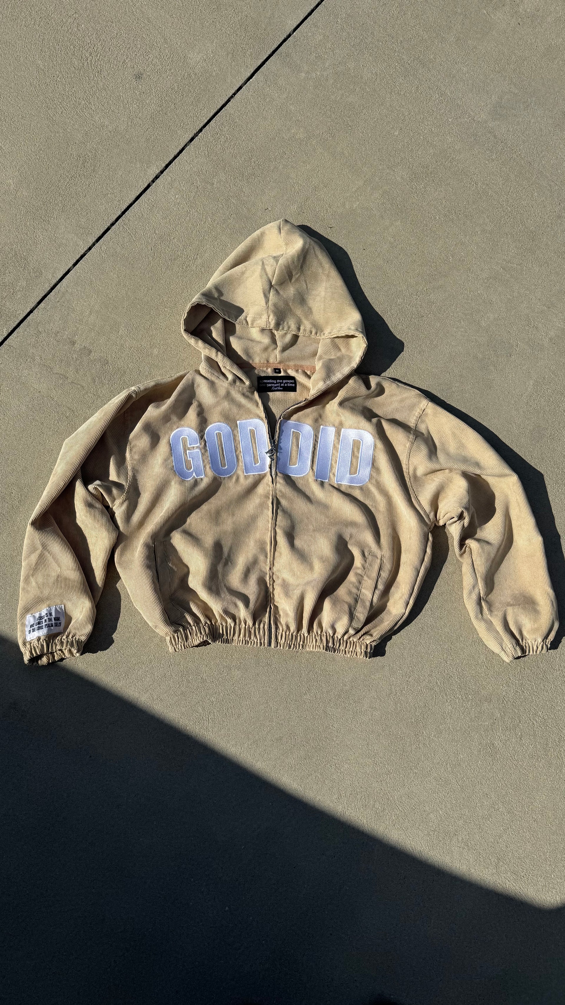 God Did Corduroy Hoodie (crème)