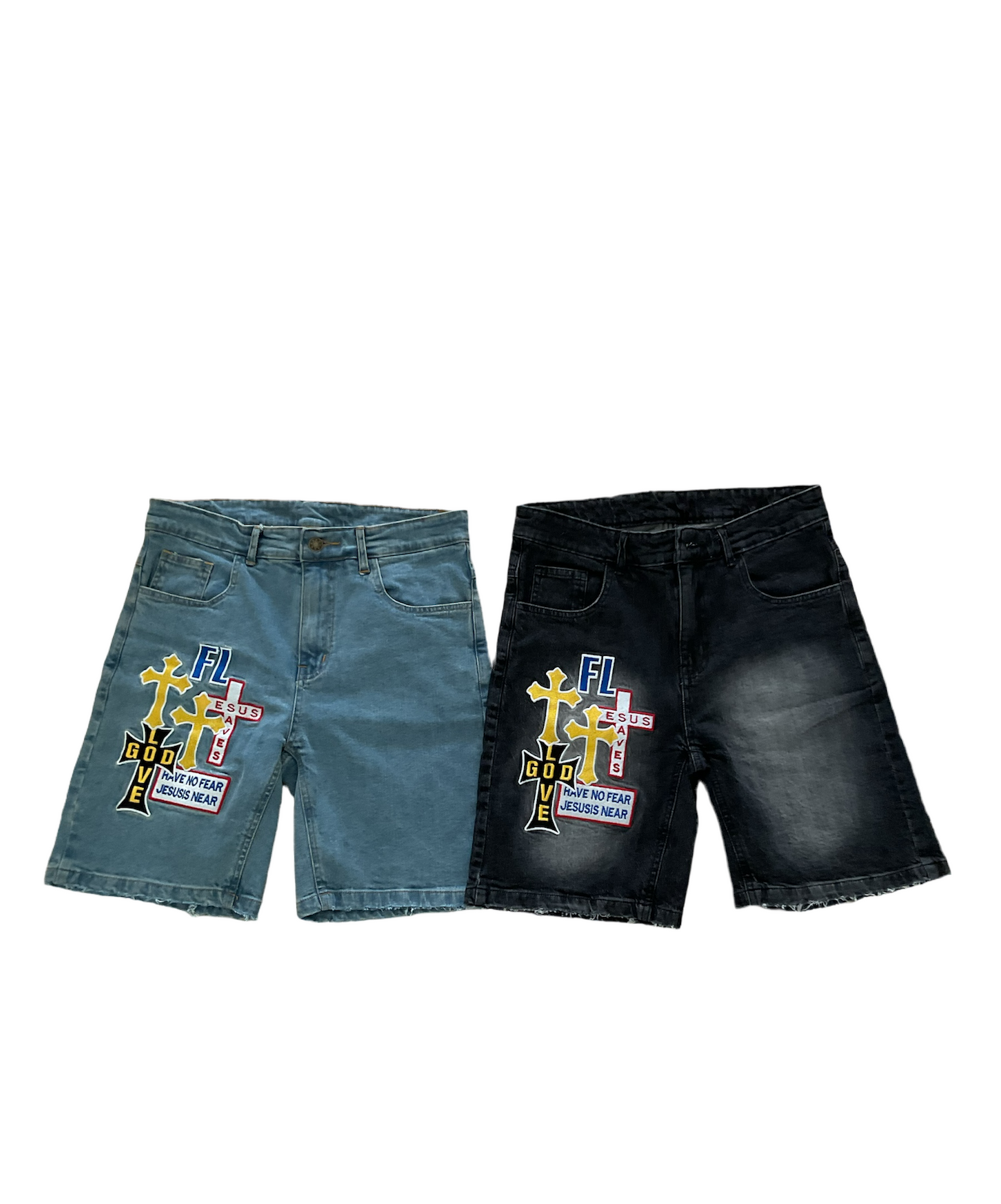 “JESUS IS NEAR” Jorts (PRE-ORDER)